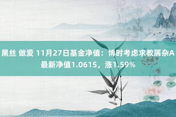 黑丝 做爱 11月27日基金净值：博时考虑求教羼杂A最新净值1.0615，涨1.59%