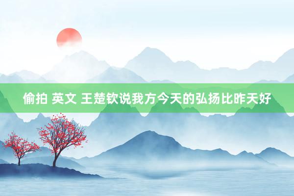 偷拍 英文 王楚钦说我方今天的弘扬比昨天好