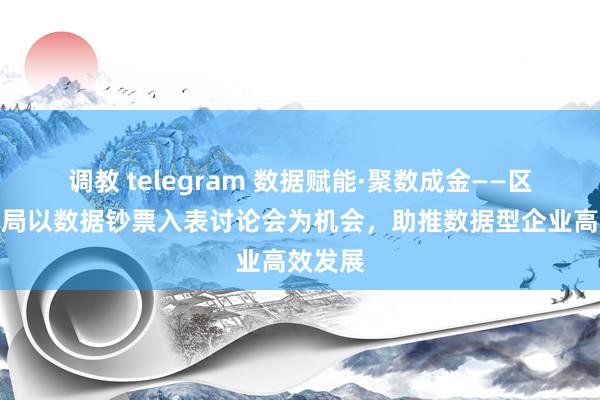 调教 telegram 数据赋能·聚数成金——区大数据局以数据钞票入表讨论会为机会，助推数据型企业高效发展