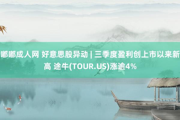 嘟嘟成人网 好意思股异动 | 三季度盈利创上市以来新高 途牛(TOUR.US)涨逾4%