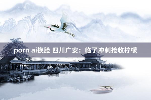 porn ai换脸 四川广安：临了冲刺抢收柠檬