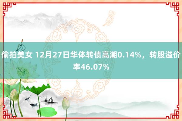 偷拍美女 12月27日华体转债高潮0.14%，转股溢价率46.07%