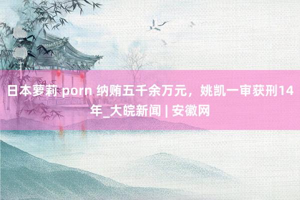 日本萝莉 porn 纳贿五千余万元，姚凯一审获刑14年_大皖新闻 | 安徽网