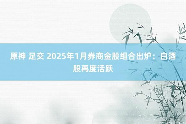 原神 足交 2025年1月券商金股组合出炉：白酒股再度活跃