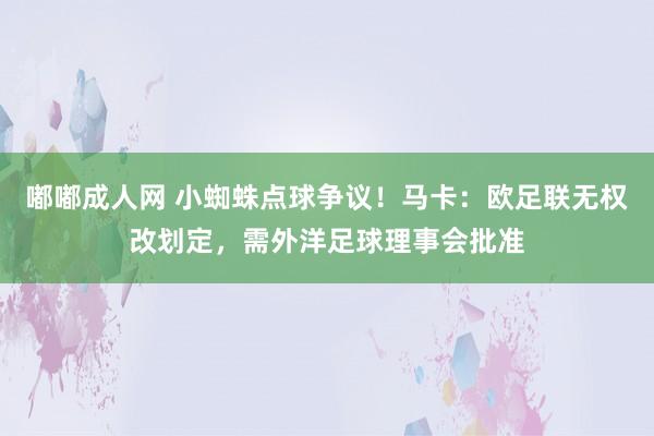 嘟嘟成人网 小蜘蛛点球争议！马卡：欧足联无权改划定，需外洋足球理事会批准