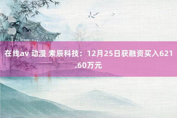 在线av 动漫 索辰科技：12月25日获融资买入621.60万元