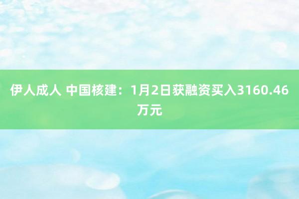 伊人成人 中国核建：1月2日获融资买入3160.46万元