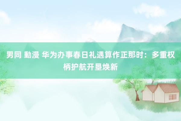 男同 動漫 华为办事春日礼遇算作正那时：多重权柄护航开垦焕新