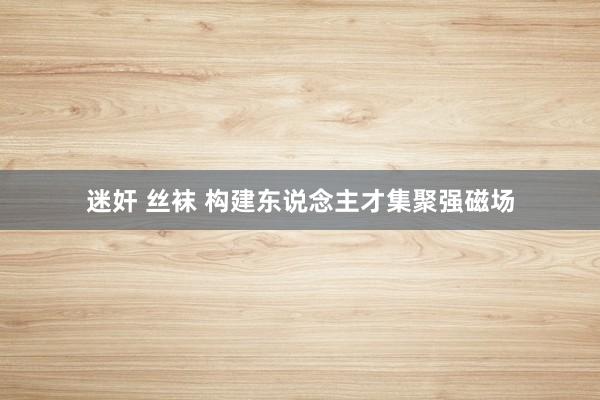 迷奸 丝袜 构建东说念主才集聚强磁场