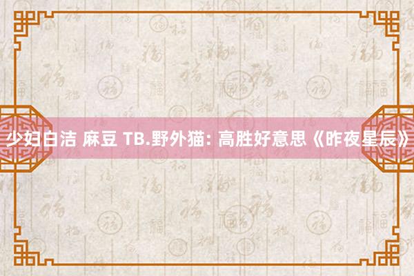 少妇白洁 麻豆 TB.野外猫: 高胜好意思《昨夜星辰》