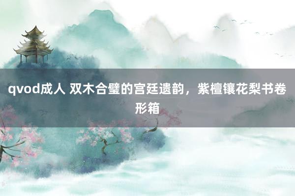 qvod成人 双木合璧的宫廷遗韵，紫檀镶花梨书卷形箱