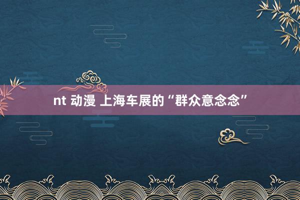 nt 动漫 上海车展的“群众意念念”